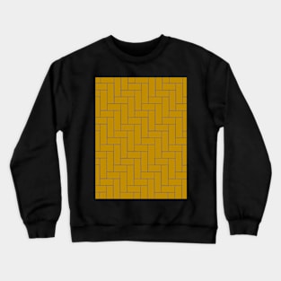 Mustard and Grey Geometric Tile Design Crewneck Sweatshirt